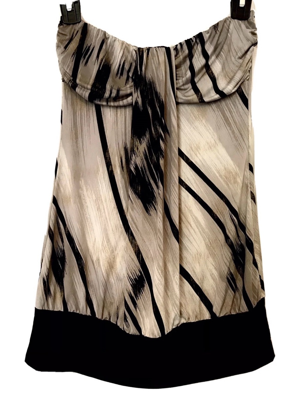 Twenty One Womens S Abstract Design Banded Hem Drape Bodice Y2K Bandeau Tunic